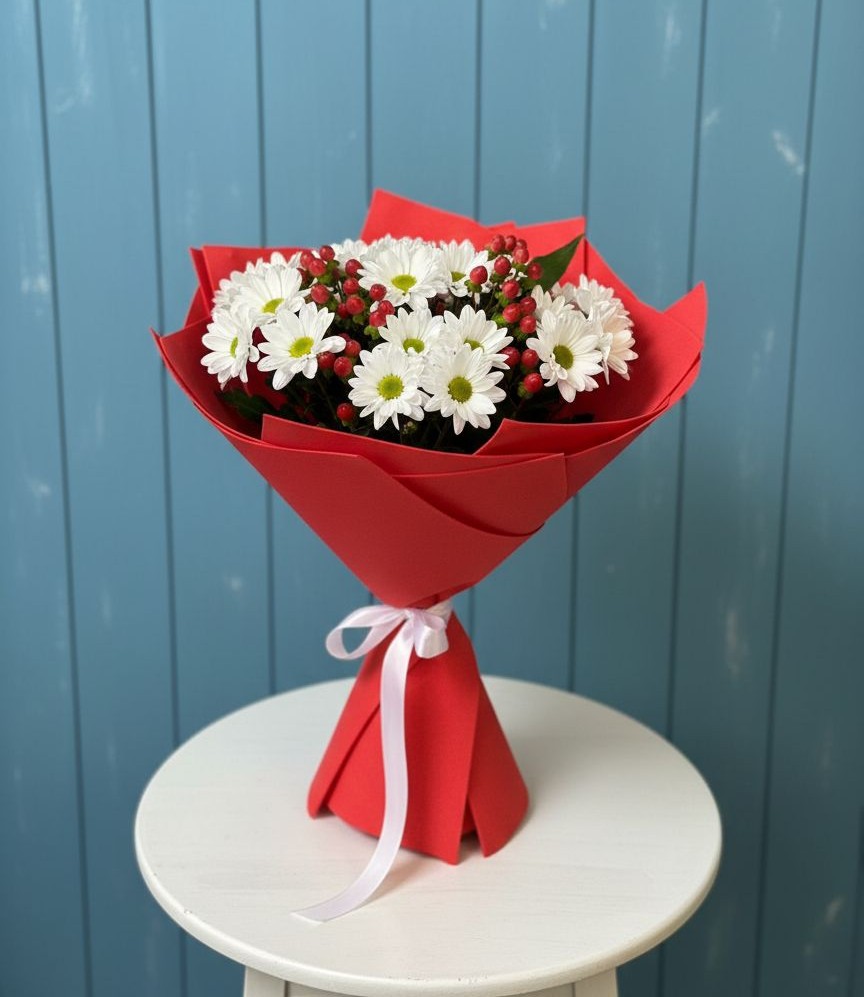 Букет цветов из: Хризантемы в Аромашево