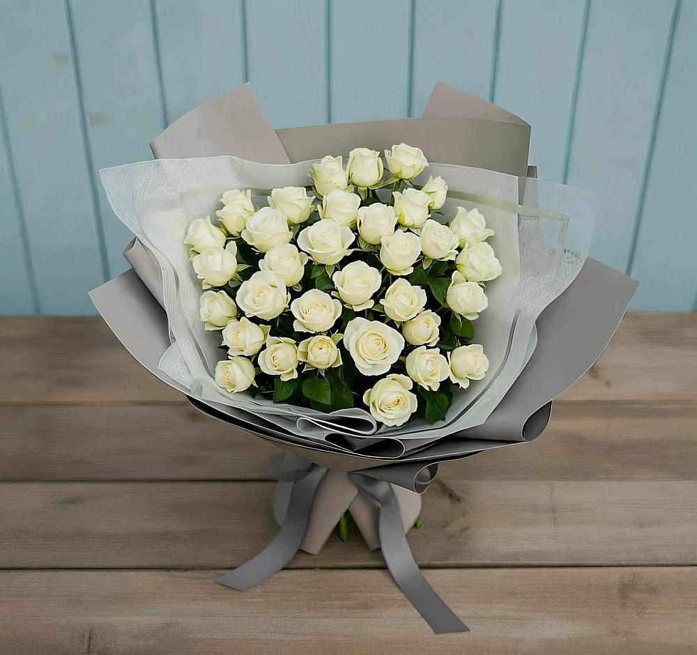 Букет Белоснежная нежность в Аромашево