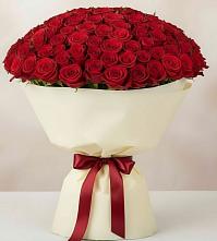 Букет 101 Красная роза Милано в Аромашево