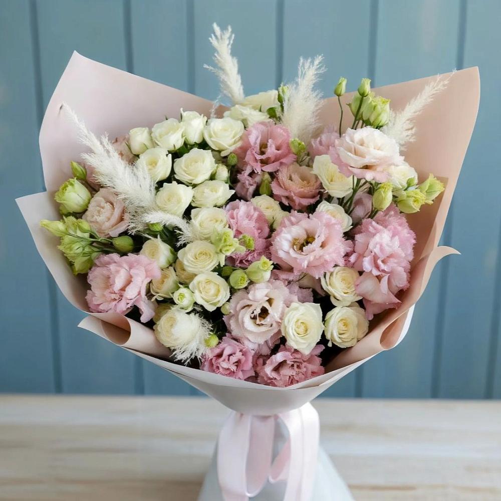 Букет цветов из: Альстромерии и Розы в Аромашево