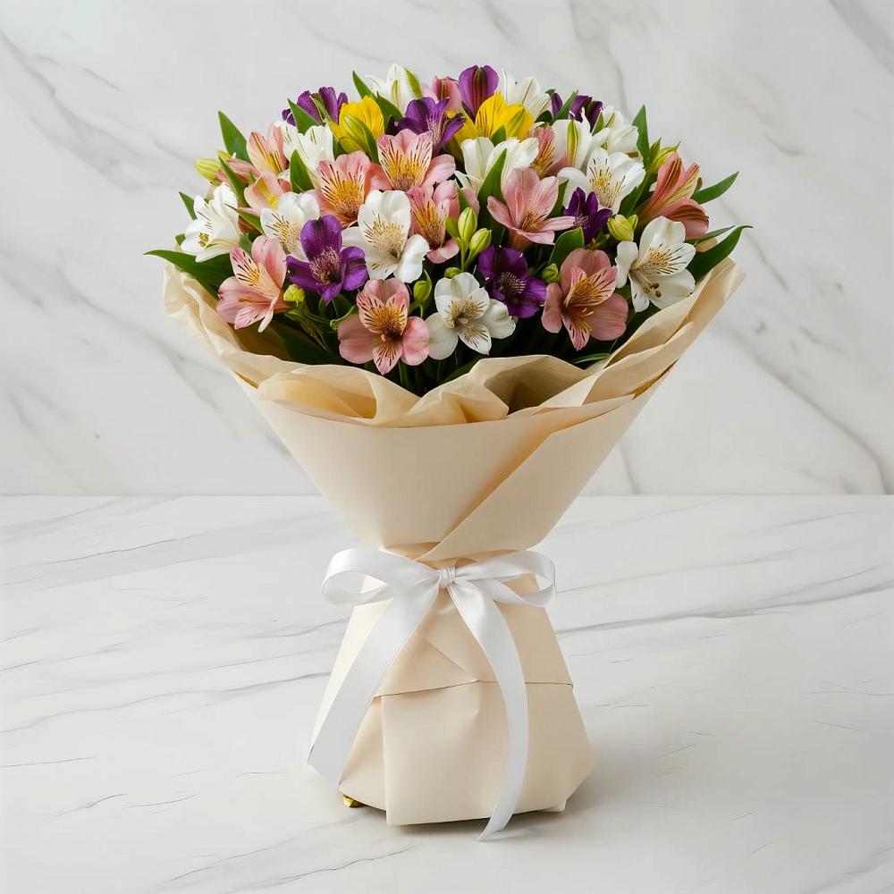 Букет цветов из: Альстромерии в Аромашево