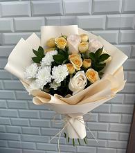 Букет цветов из:  Розы и Хризантемы в Аромашево