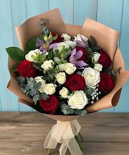 Букет цветов из:  Розы и Альстромерии в Аромашево