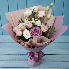 Букет цветов из:  Розы и Лизиантусы в Аромашево