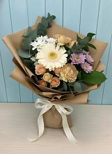 Букет цветов из:  Герберы и Хризантемы в Аромашево