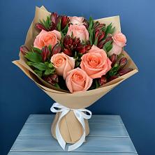 Букет цветов из:  Розы и Альстромерии в Аромашево