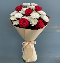 Букет цветов из:  Розы и Хризантемы в Аромашево