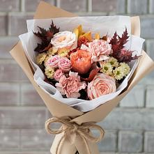 Букет цветов из:  Гвоздики, Хризантемы и Розы в Аромашево