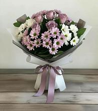 Букет цветов из:  Хризантемы и Розы в Аромашево