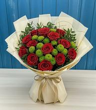 Букет цветов из:  Розы и Хризантемы в Аромашево