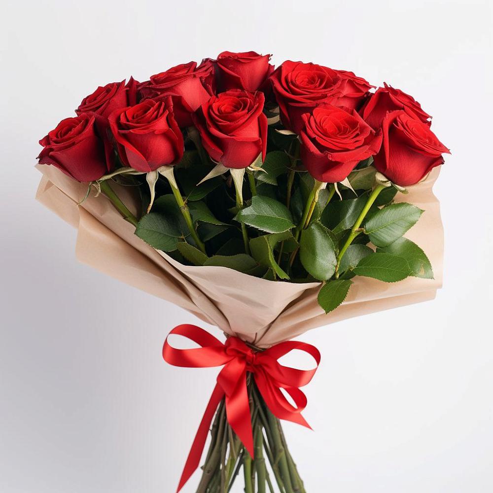 Букет 11 Красных роз Эдлесс Лав в Аромашево